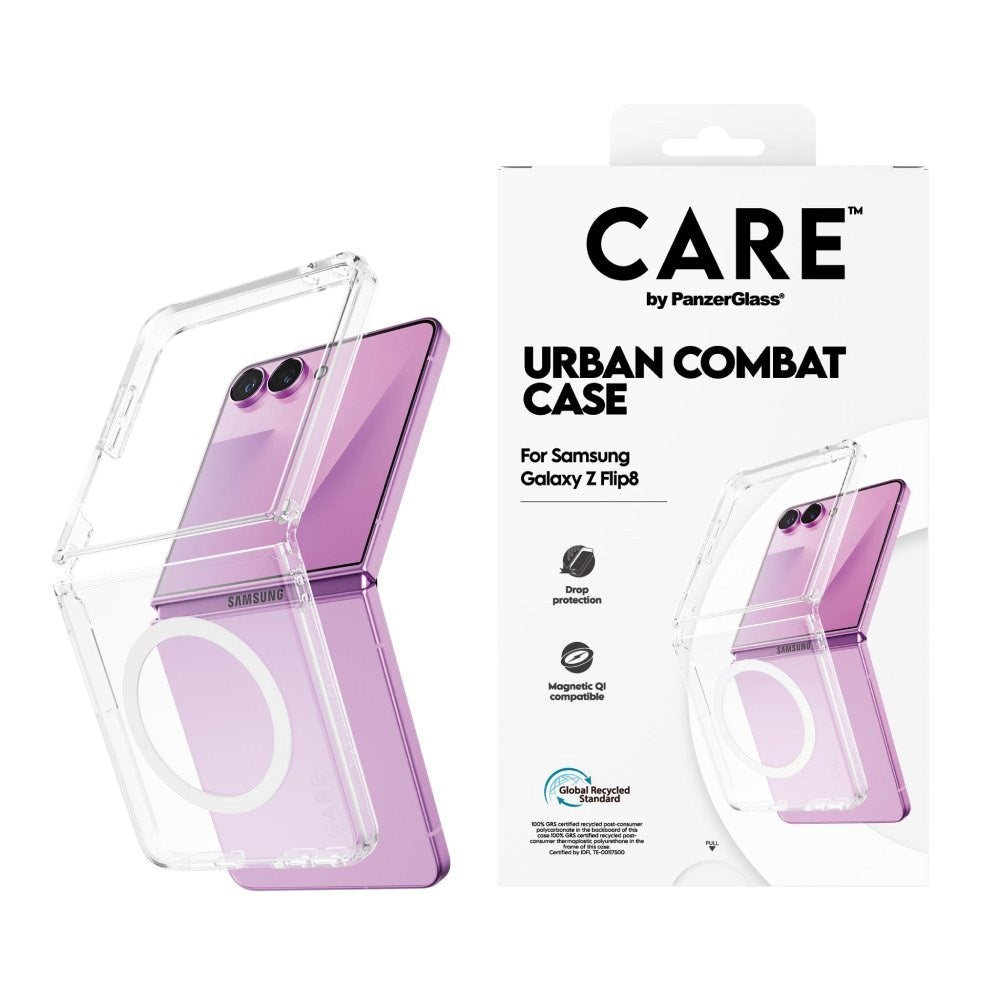 Samsung Galaxy Z Flip8 / Flip7 CARE™ by PanzerGlass® Urban Combat Case - Transparent