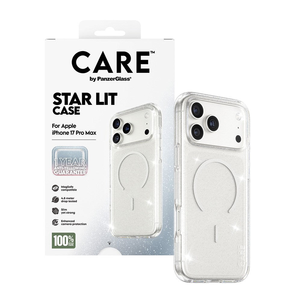 CARE by PanzerGlass iPhone 17 Pro Max FLAGSHIP Urban Explorer Case - MagSafe Kompatibel - Transparent / Star Lit