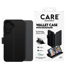 Samsung Galaxy A37 CARE by PanzerGlass Feature Wallet Case m. Ståfunktion - Sort