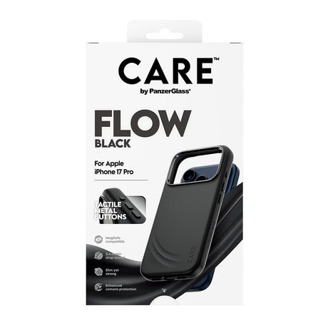 CARE by PanzerGlass iPhone 17 Pro Feature Flow Case - MagSafe Kompatibel - Sort