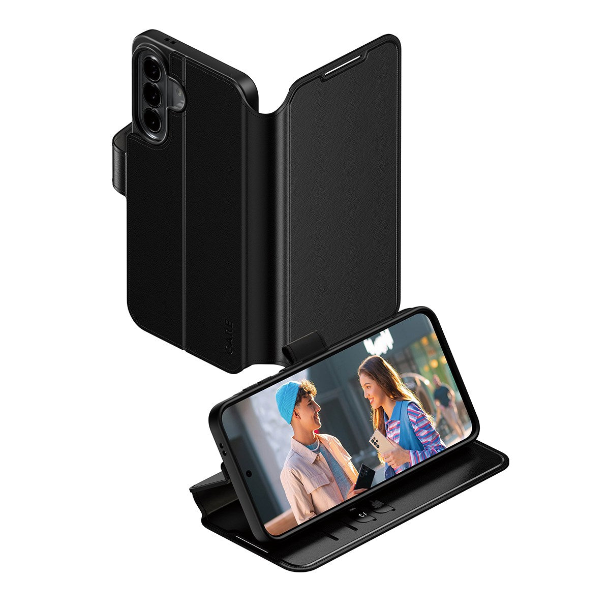 Samsung Galaxy A57 CARE by PanzerGlass Feature Wallet Case m. Ståfunktion - Sort
