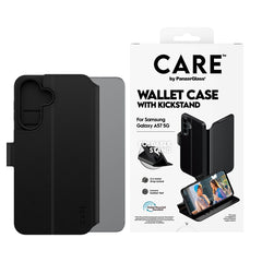 Samsung Galaxy A57 CARE by PanzerGlass Feature Wallet Case m. Ståfunktion - Sort