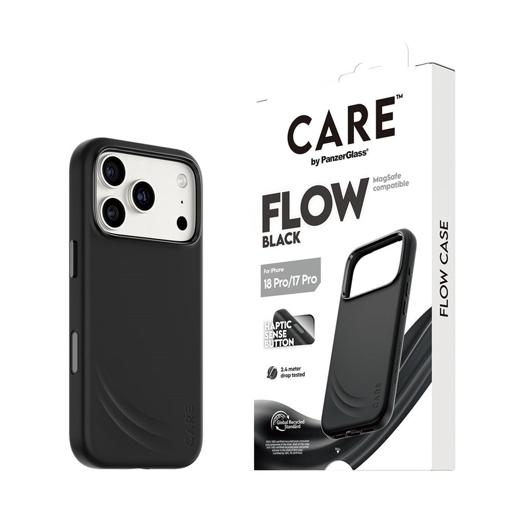 iPhone 18 Pro / 17 Pro CARE by PanzerGlass Feature Flow Case - MagSafe Kompatibel - Sort