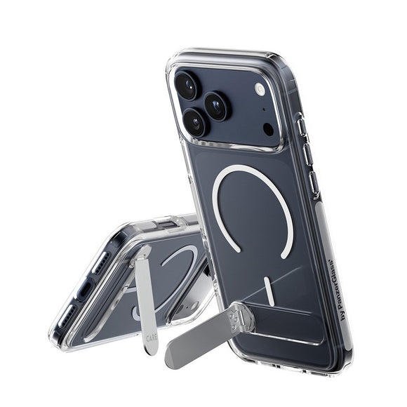 CARE by PanzerGlass iPhone 17 Pro Max Feature Kickstand Case - MagSafe Kompatibel - Transparent / Silver