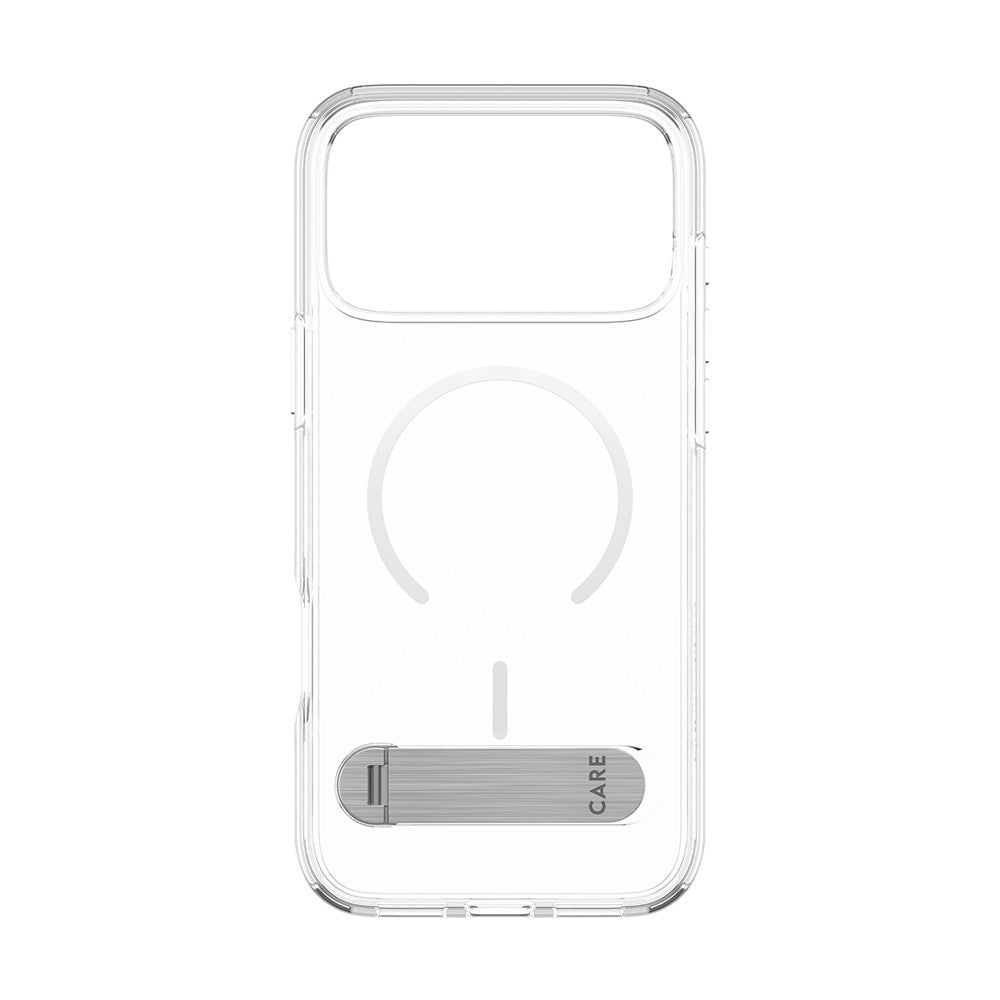 CARE by PanzerGlass iPhone 17 Pro Max Feature Kickstand Case - MagSafe Kompatibel - Transparent / Silver