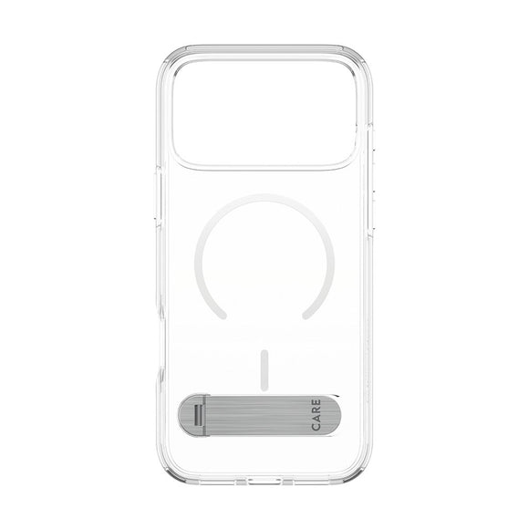 CARE by PanzerGlass iPhone 17 Pro Max Feature Kickstand Case - MagSafe Kompatibel - Transparent / Silver
