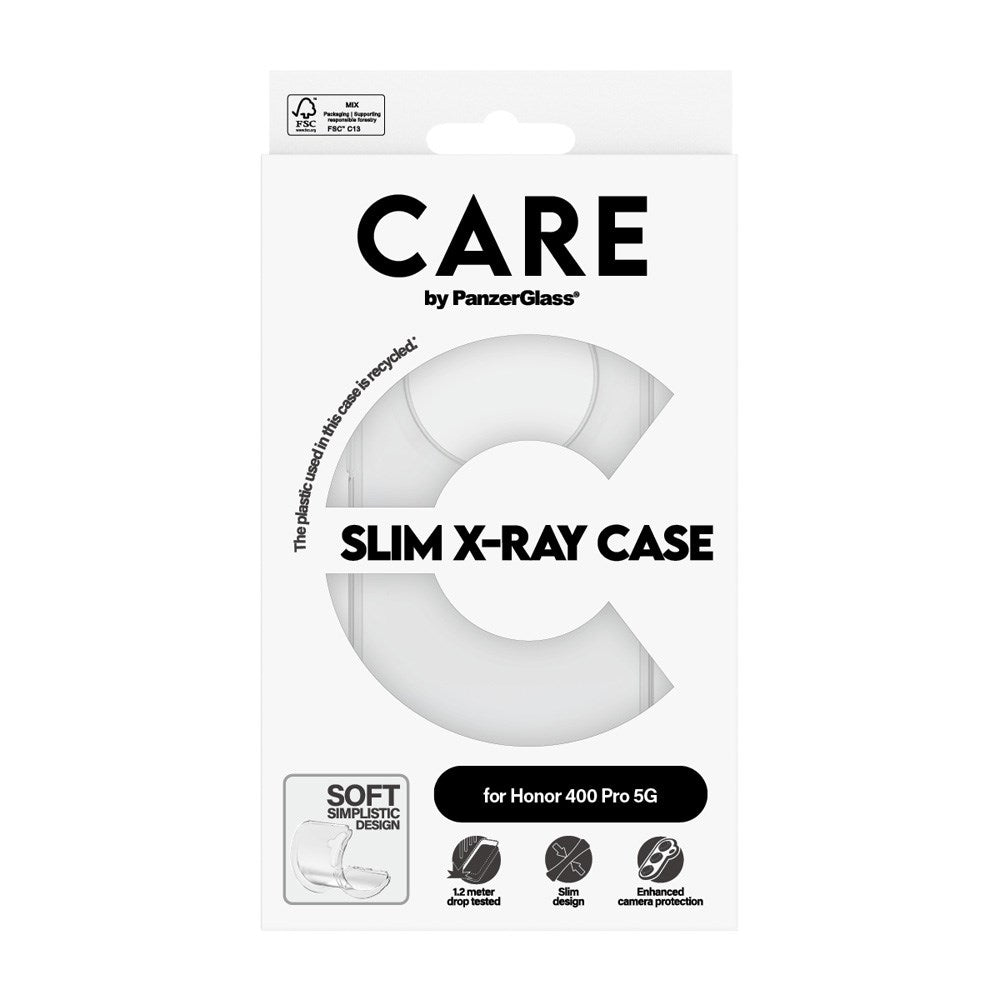 CARE by PanzerGlass Honor 400 Pro Fashionable Transparent X-Ray Soft Basic Case - Gennemsigtig