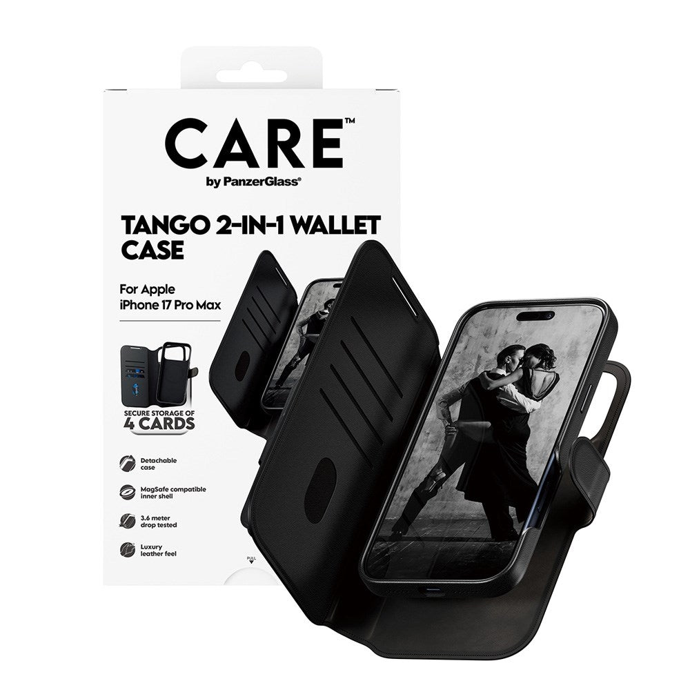 CARE by PanzerGlass iPhone 17 Pro Max Feature Tango 2-in-1 Cover m. Pung - Sort