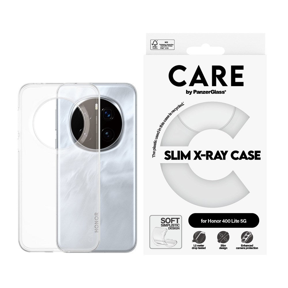 CARE by PanzerGlass Honor 400 Lite Fashionable Transparent X-Ray Soft Basic Case - Gennemsigtig