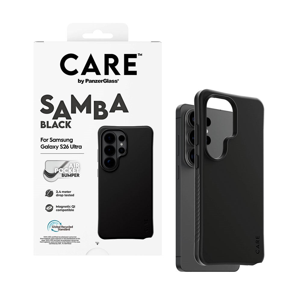 Samsung Galaxy S26 Ultra CARE by PanzerGlass Fashionable Samba Case - Qi Kompatibel - Sort