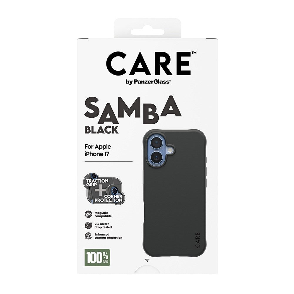 CARE by PanzerGlass iPhone 17 Fashionable Samba Case - MagSafe Kompatibel - Black