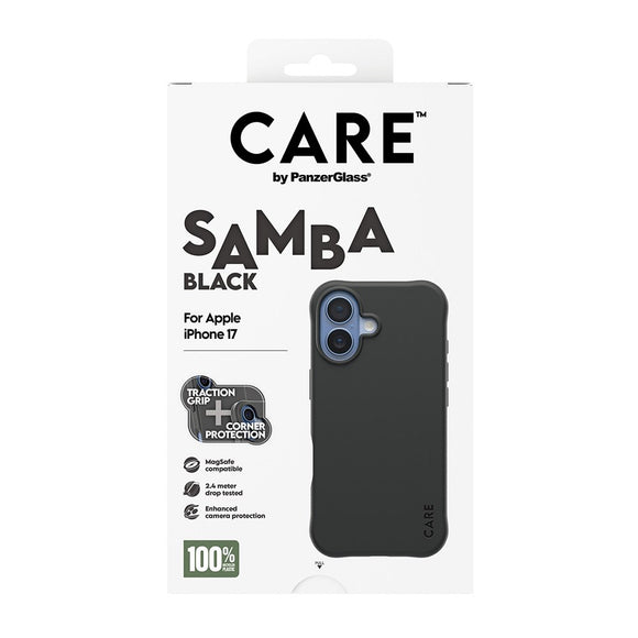 CARE by PanzerGlass iPhone 17 Fashionable Samba Case - MagSafe Kompatibel - Black