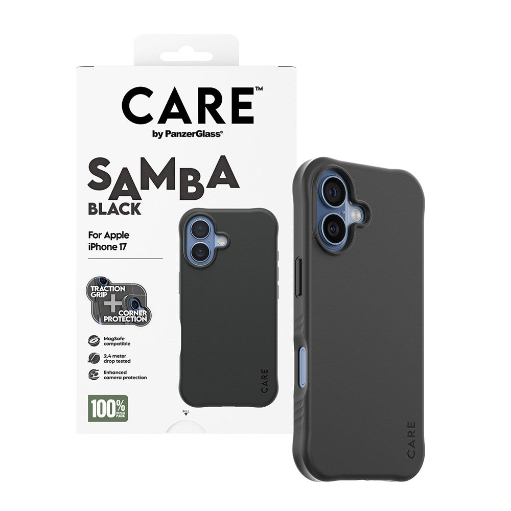CARE by PanzerGlass iPhone 17 Fashionable Samba Case - MagSafe Kompatibel - Black