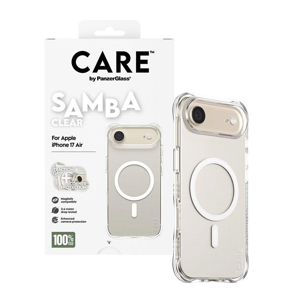 CARE by PanzerGlass iPhone Air Fashionable Samba Case - MagSafe Kompatibel - Transparent