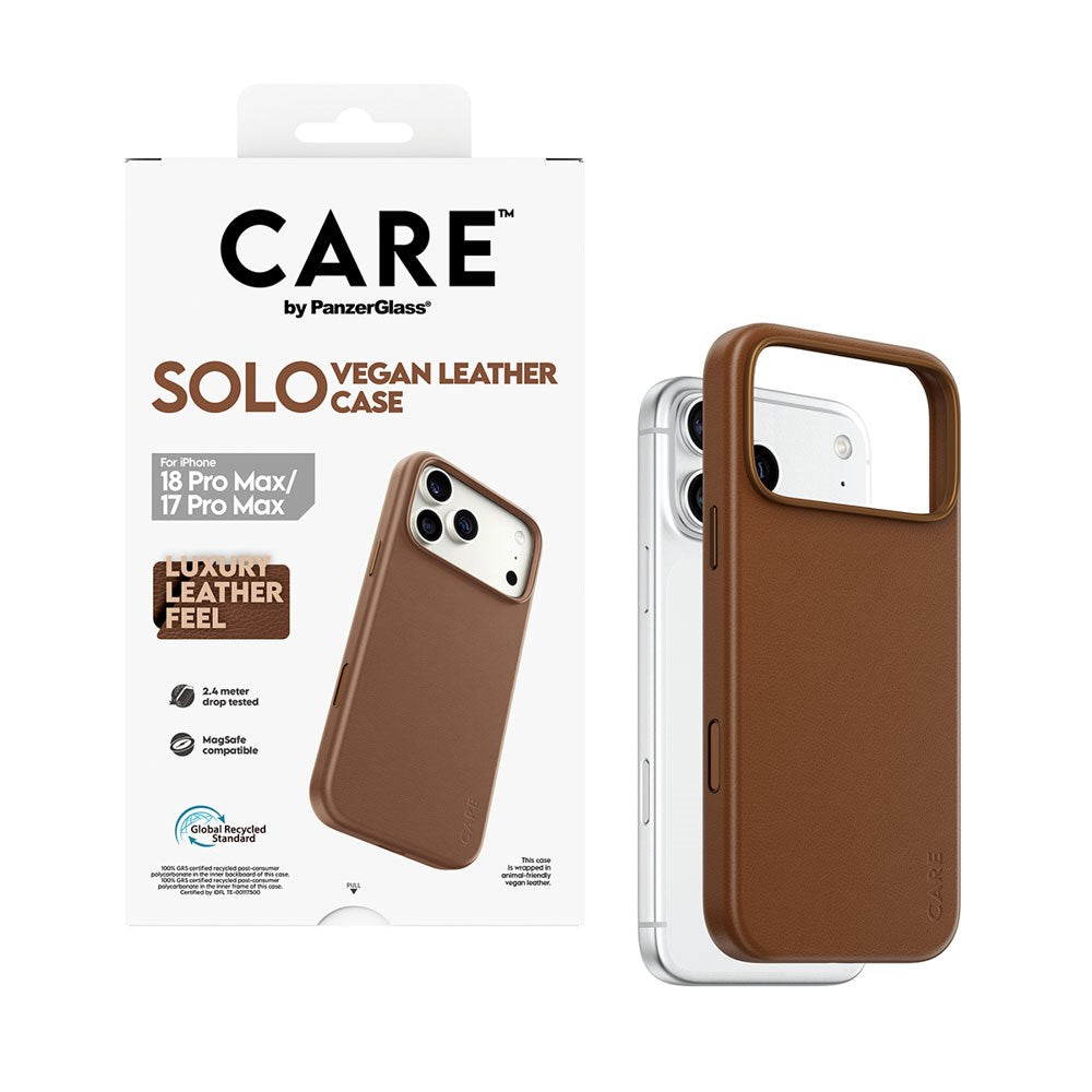 iPhone 18 Pro Max  / 17 Pro Max / 17 Pro Max CARE by PanzerGlass SOLO Case - MagSafe Kompatibel - Brun