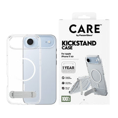 CARE by PanzerGlass iPhone Air Feature Kickstand Case - MagSafe Kompatibel - Transparent / Silver