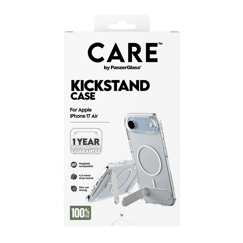 CARE by PanzerGlass iPhone Air Feature Kickstand Case - MagSafe Kompatibel - Transparent / Silver