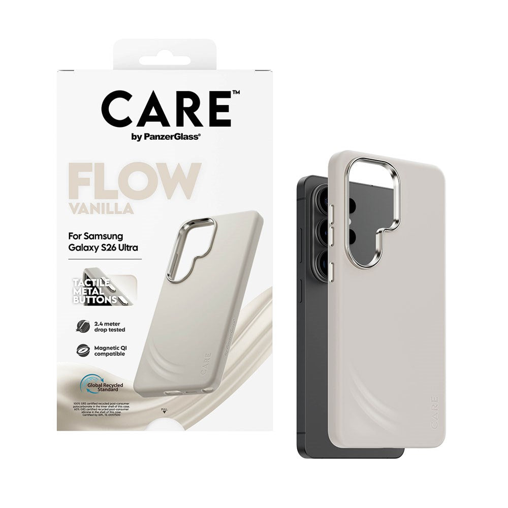 Samsung Galaxy S26 Ultra CARE by PanzerGlass Feature Flow Case - Qi Kompatibel - Vanilla