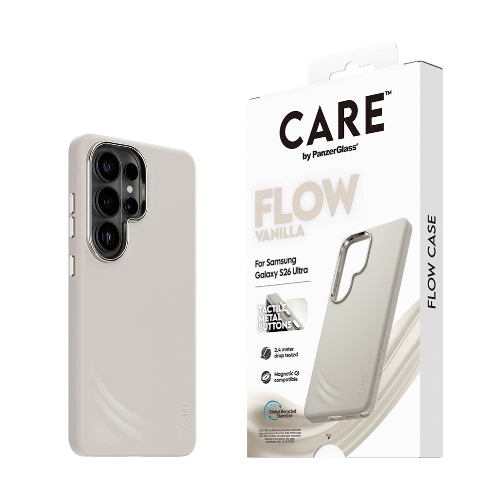 Samsung Galaxy S26 Ultra CARE by PanzerGlass Feature Flow Case - Qi Kompatibel - Vanilla