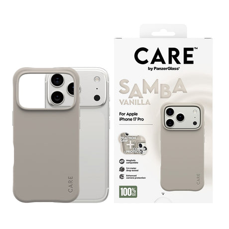CARE by PanzerGlass iPhone 17 Pro Fashionable Samba Case - MagSafe Kompatibel - Vanilla