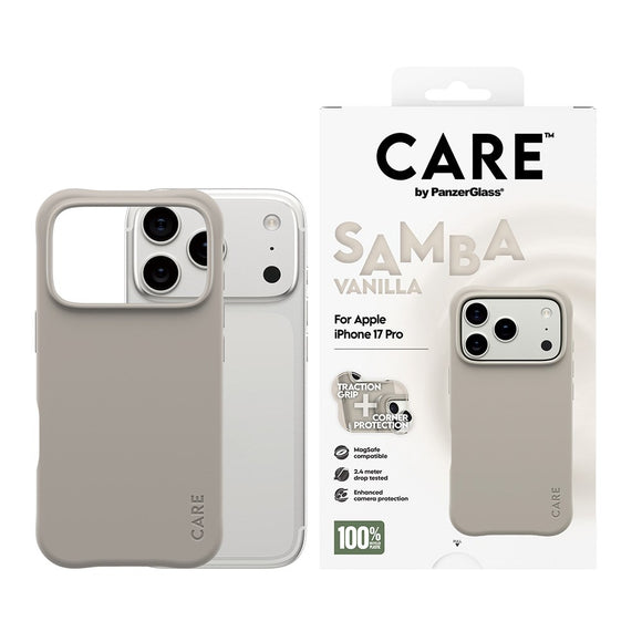 CARE by PanzerGlass iPhone 17 Pro Fashionable Samba Case - MagSafe Kompatibel - Vanilla