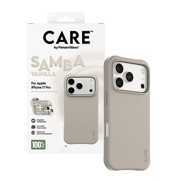 CARE by PanzerGlass iPhone 17 Pro Fashionable Samba Case - MagSafe Kompatibel - Vanilla