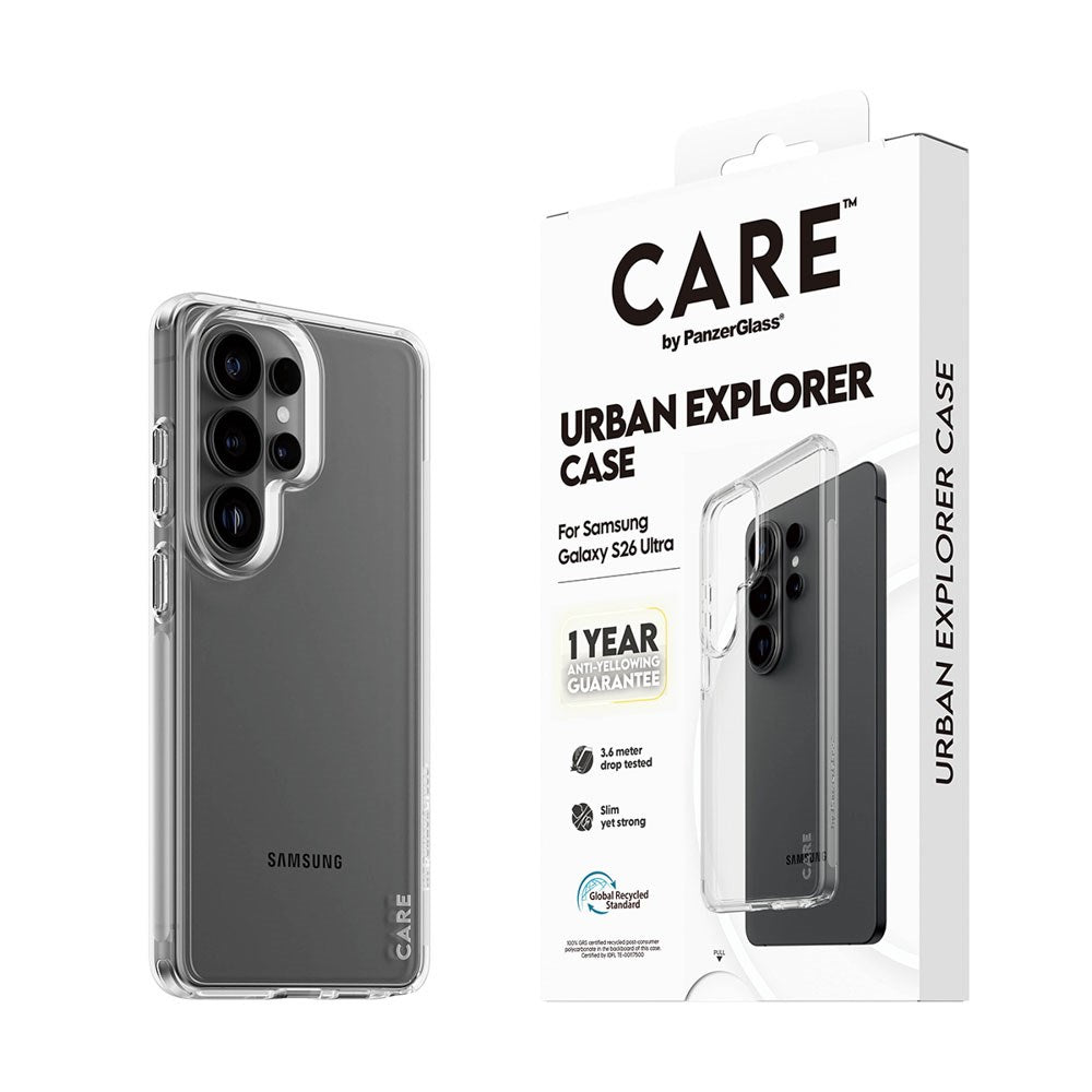 Samsung Galaxy S26 Ultra CARE by PanzerGlass Urban Explorer Case - Gennemsigtig
