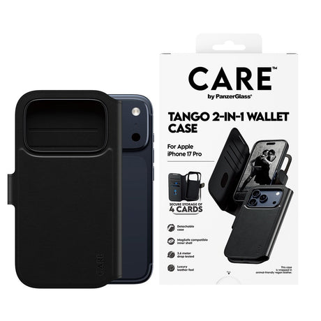 CARE by PanzerGlass iPhone 17 Pro Feature Tango 2-in-1 Cover m. Pung - Sort