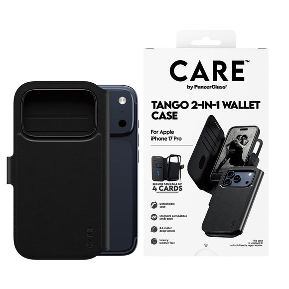CARE by PanzerGlass iPhone 17 Pro Feature Tango 2-in-1 Cover m. Pung - Sort