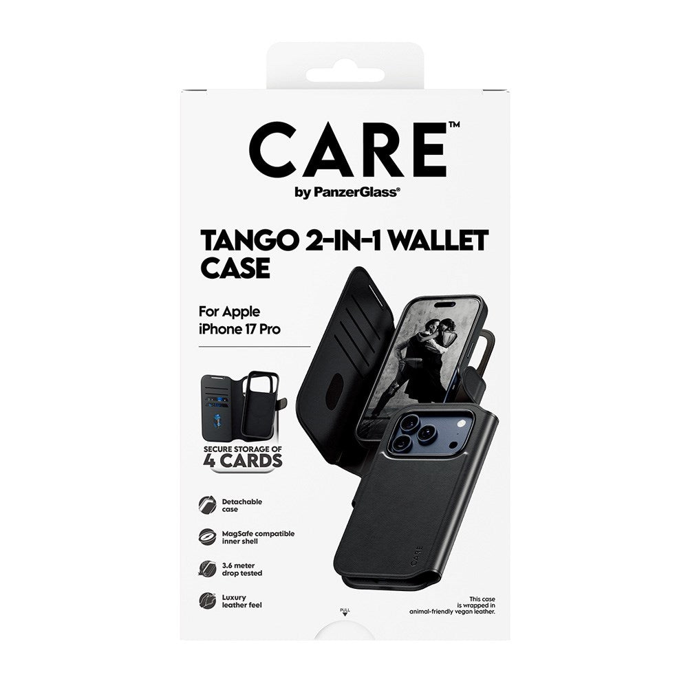 CARE by PanzerGlass iPhone 17 Pro Feature Tango 2-in-1 Cover m. Pung - Sort