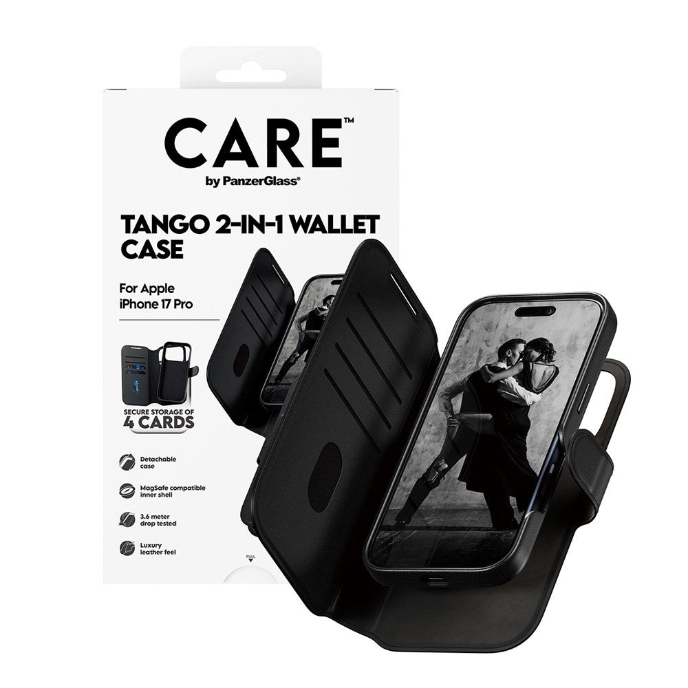 CARE by PanzerGlass iPhone 17 Pro Feature Tango 2-in-1 Cover m. Pung - Sort