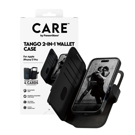 CARE by PanzerGlass iPhone 17 Pro Feature Tango 2-in-1 Cover m. Pung - Sort