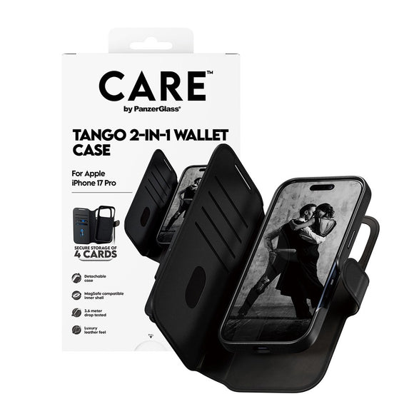 CARE by PanzerGlass iPhone 17 Pro Feature Tango 2-in-1 Cover m. Pung - Sort