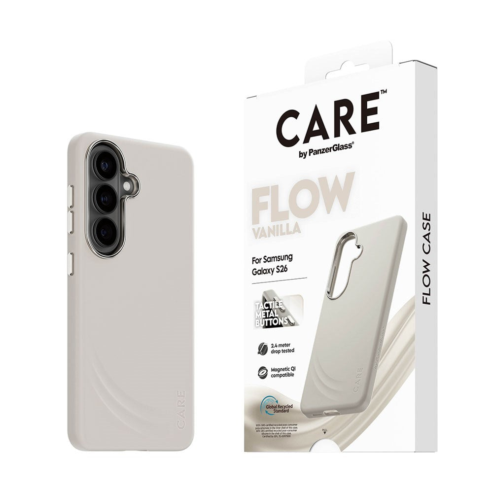 Samsung Galaxy S26 CARE by PanzerGlass Feature Flow Case - Qi Kompatibel - Vanilla