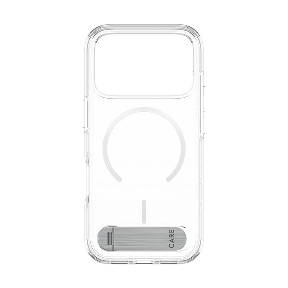 CARE by PanzerGlass iPhone 17 Pro Feature Kickstand Case - MagSafe Kompatibel - Transparent / Silver