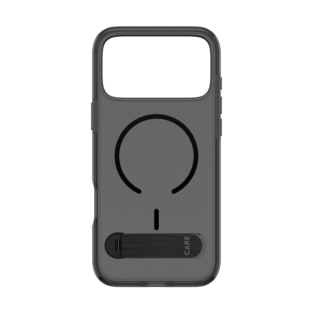 iPhone 18 Pro Max  / 17 Pro Max CARE by PanzerGlass Feature Kickstand Case - MagSafe Kompatibel - Sort / Gennemsigtig