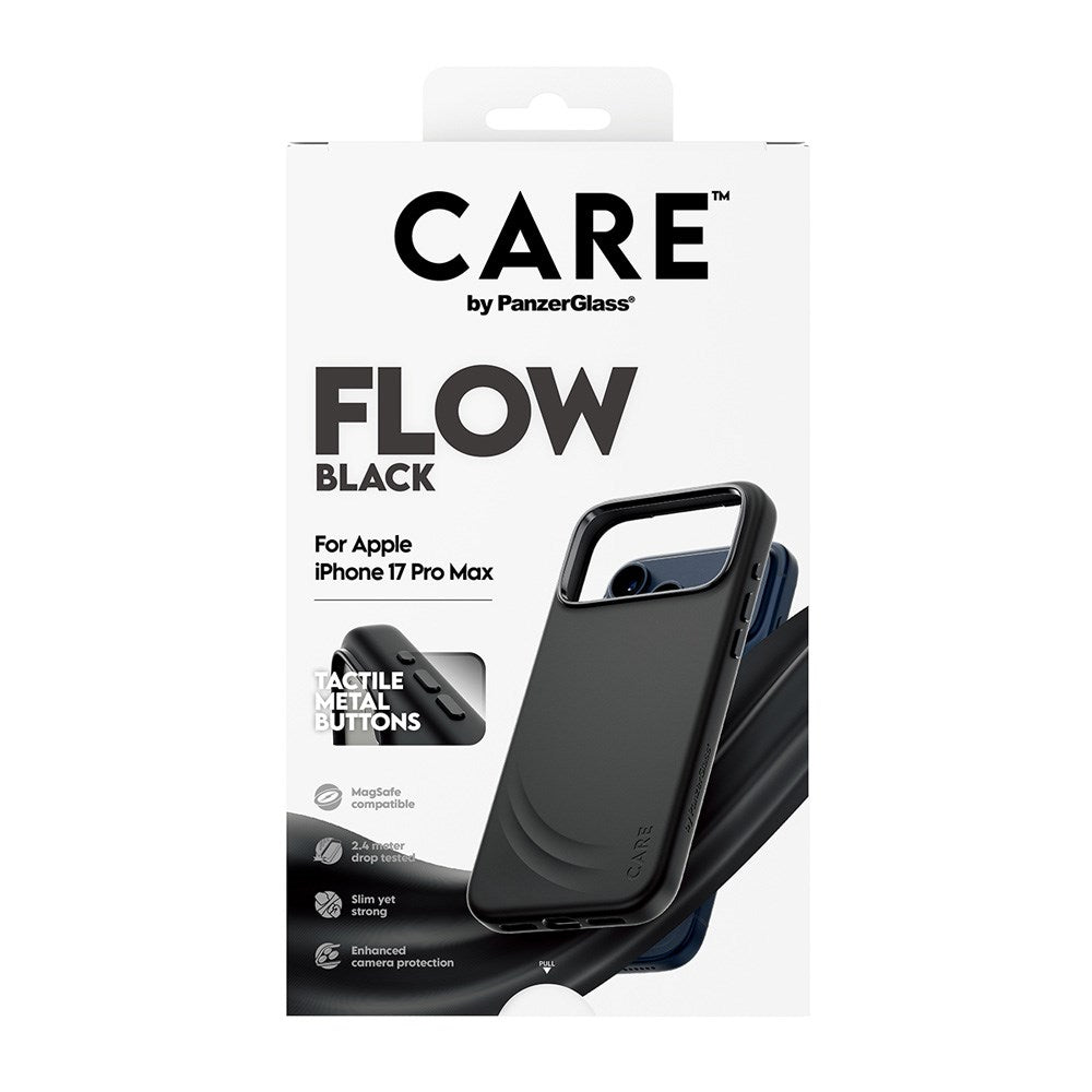 CARE by PanzerGlass iPhone 17 Pro Max Feature Flow Case - MagSafe Kompatibel - Sort