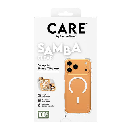 CARE by PanzerGlass iPhone 17 Pro Max Fashionable Samba Case - MagSafe Kompatibel - Transparent