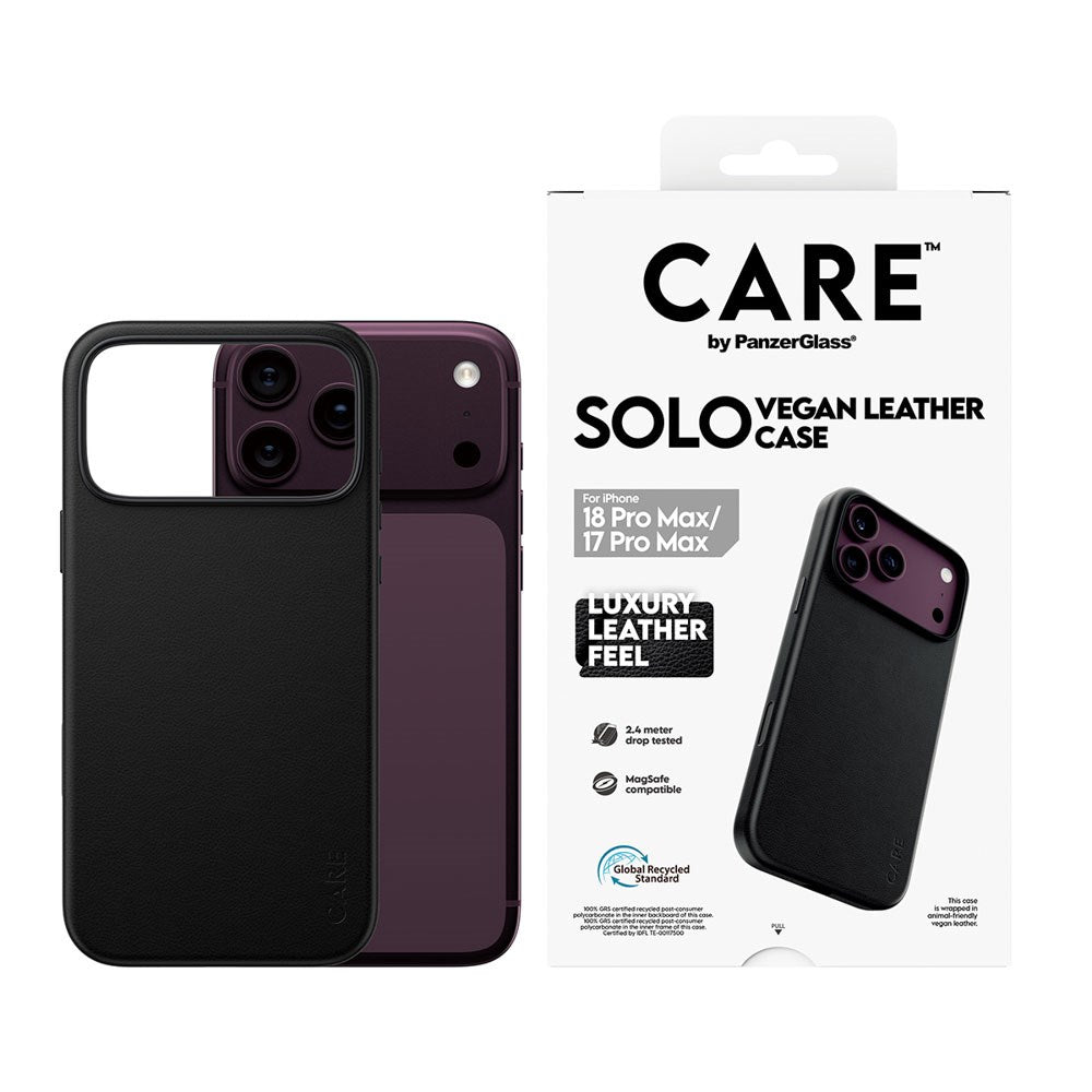 iPhone 18 Pro Max  / 17 Pro Max / 17 Pro Max CARE by PanzerGlass SOLO Case - MagSafe Kompatibel - Sort