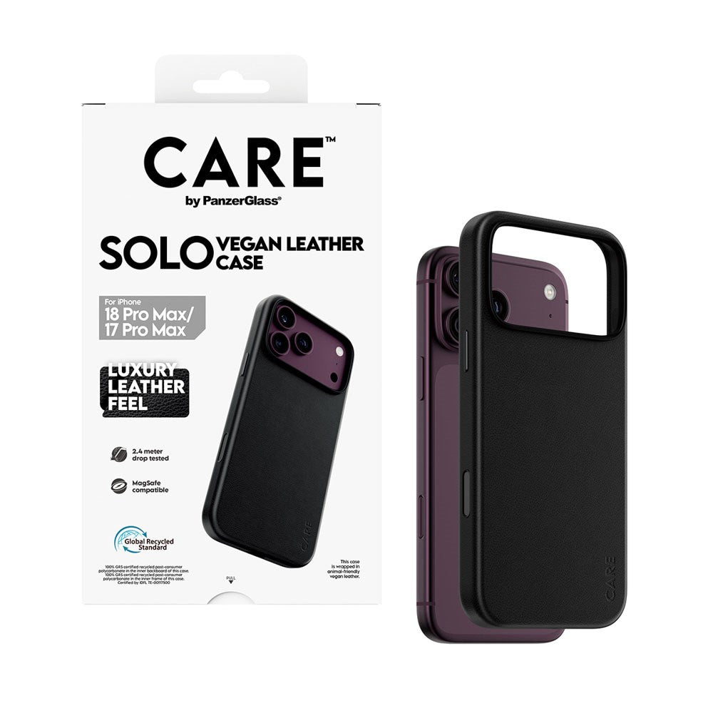 iPhone 18 Pro Max  / 17 Pro Max / 17 Pro Max CARE by PanzerGlass SOLO Case - MagSafe Kompatibel - Sort