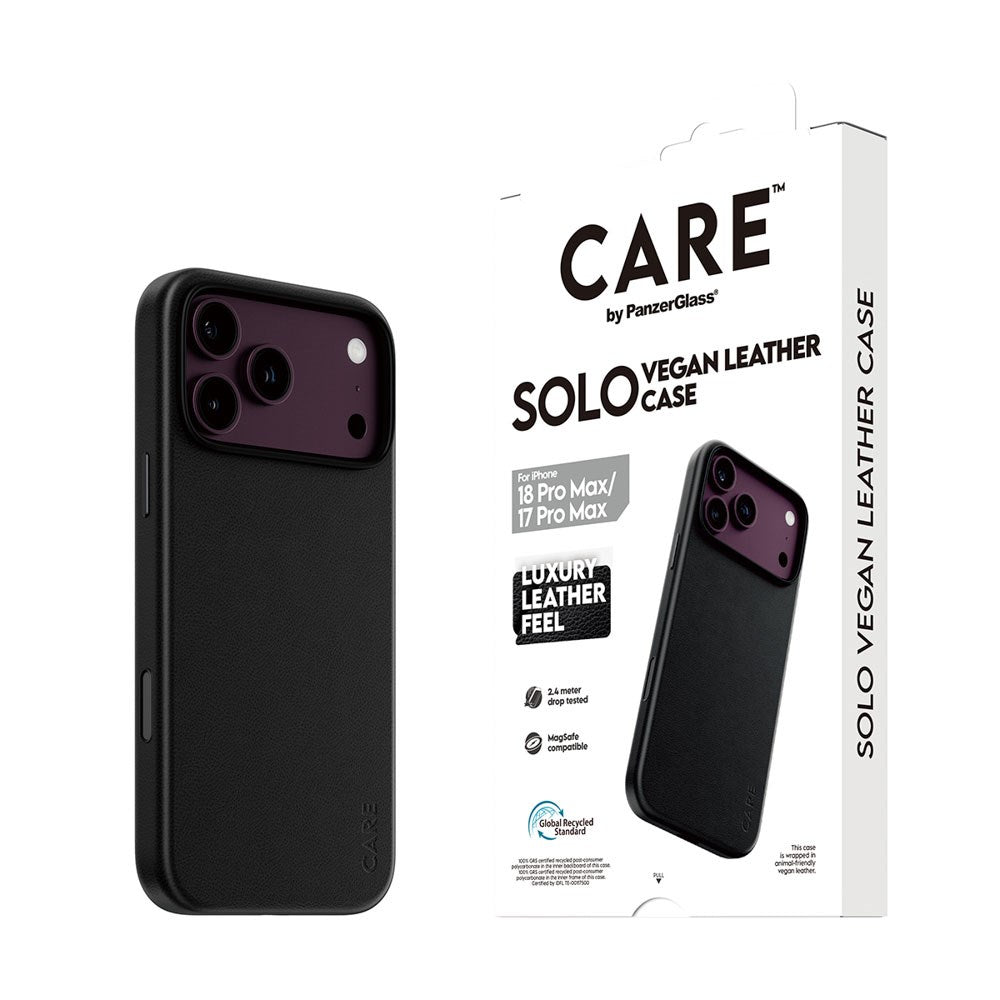 iPhone 18 Pro Max  / 17 Pro Max / 17 Pro Max CARE by PanzerGlass SOLO Case - MagSafe Kompatibel - Sort
