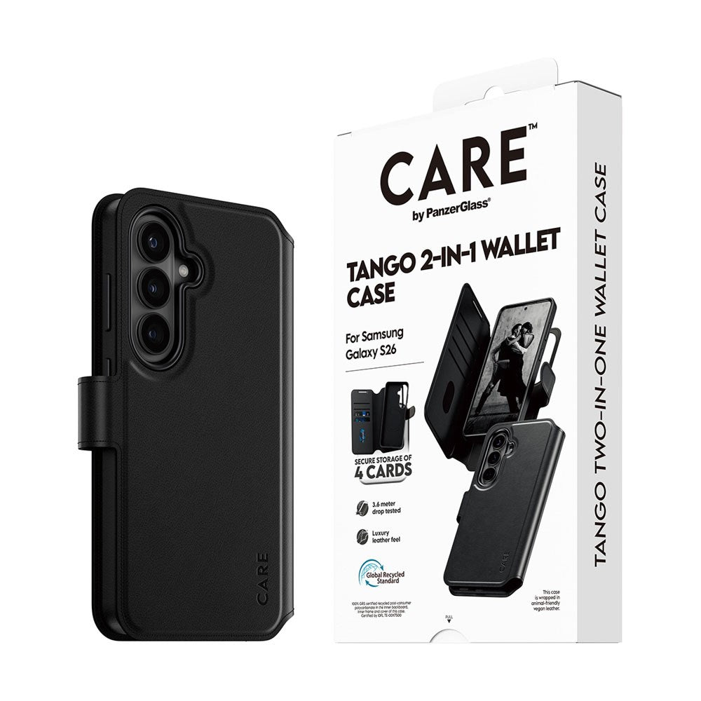 Samsung Galaxy S26 CARE by PanzerGlass Feature Tango 2-in-1 Cover m. Pung - Sort
