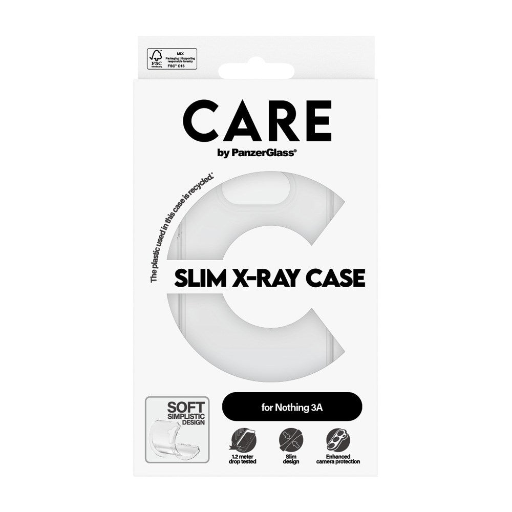 CARE by PanzerGlass Nothing Phone (3a) Fashionable Transparent X-Ray Soft Basic Case - Gennemsigtig