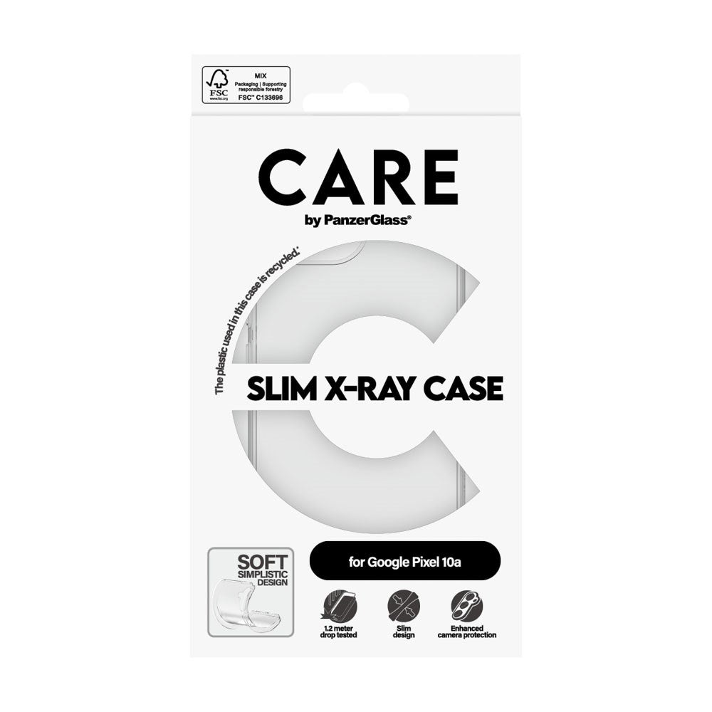 Google Pixel 10a CARE by PanzerGlass Slim X-Ray Cover - Gennemsigtig