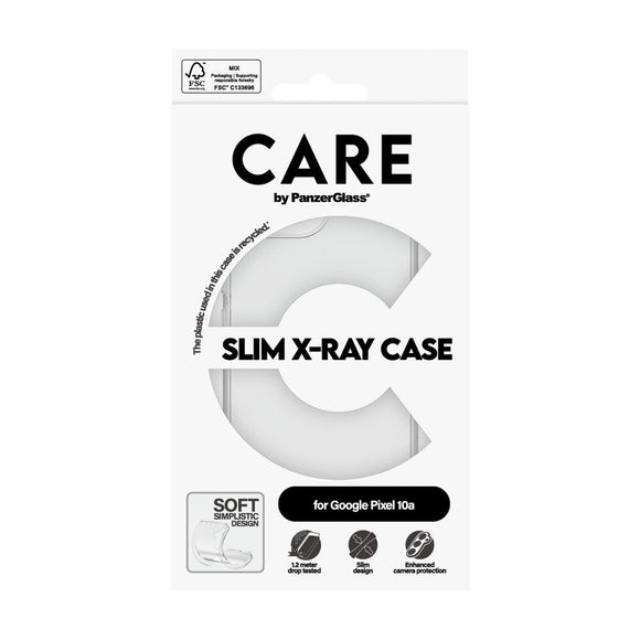 Google Pixel 10a CARE by PanzerGlass Slim X-Ray Cover - Gennemsigtig