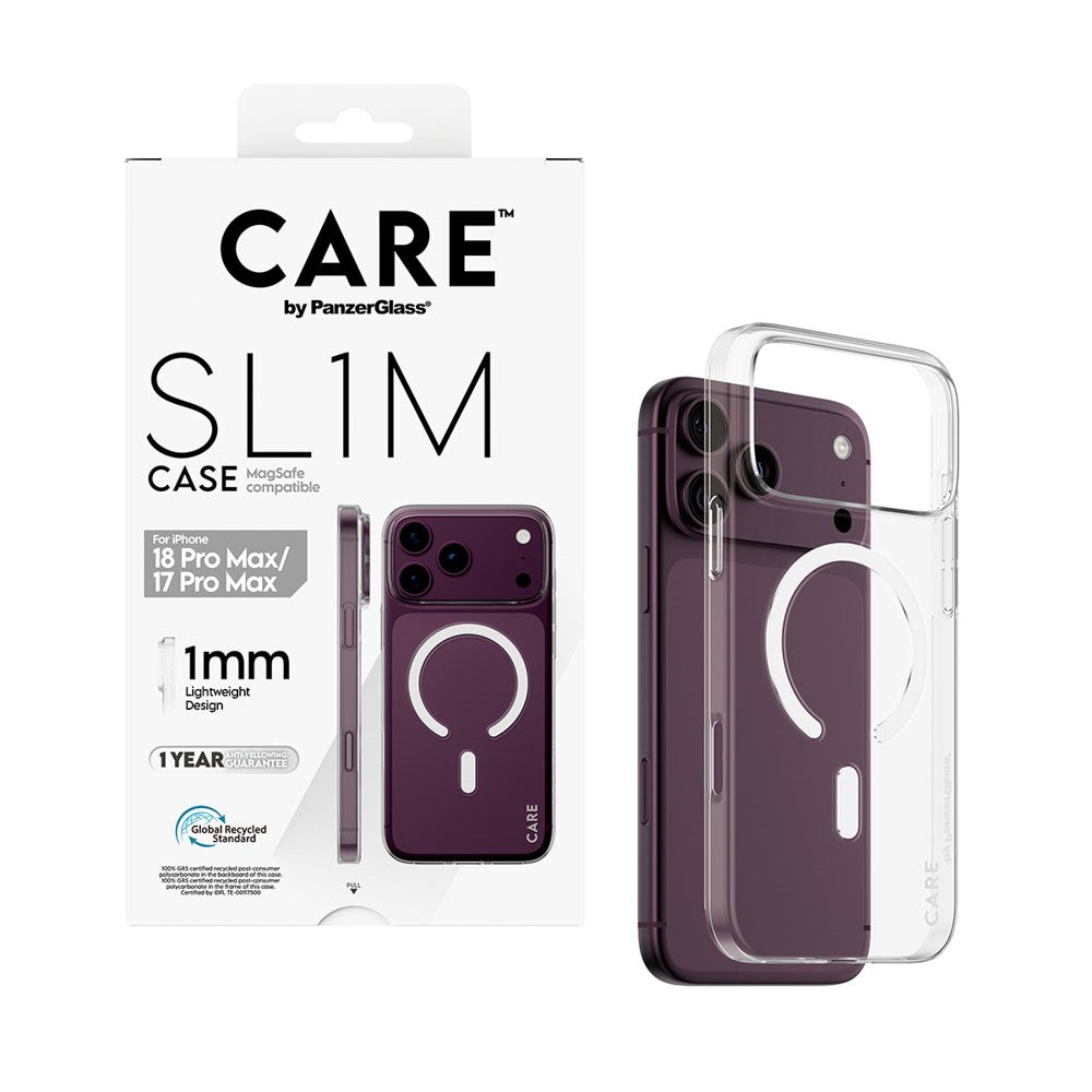 iPhone 18 Pro Max  / 17 Pro Max CARE by PanzerGlass SL1M Case - MagSafe Kompatibel - Gennemsigtig