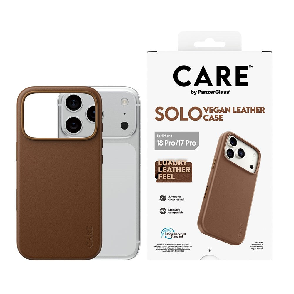 iPhone 18 Pro / 17 Pro CARE by PanzerGlass SOLO Case - MagSafe Kompatibel - Brun