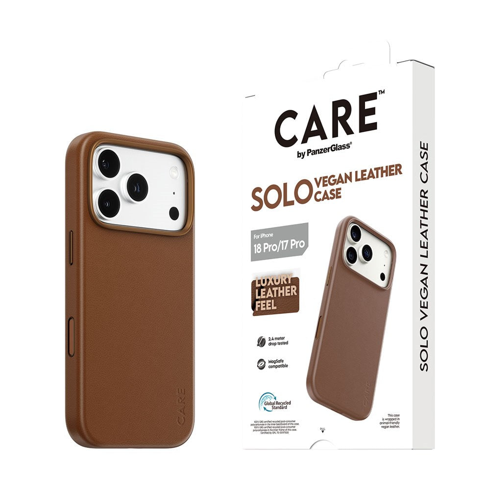 iPhone 18 Pro / 17 Pro CARE by PanzerGlass SOLO Case - MagSafe Kompatibel - Brun