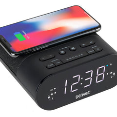 Denver CRQ-107 Radio m. Trådløs Opladning & Bluetooth - Sort