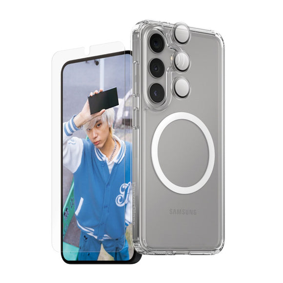 CARE by PanzerGlass Samsung Galaxy S25+ (Plus) 3-i-1 FLAGSHIP Bundle - Cover / Skærmbeskyttelse (UWF) / Kamerabeskyttelse - Gennemsigtig